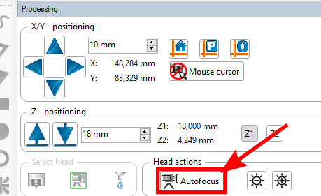 processing tab automatic focus