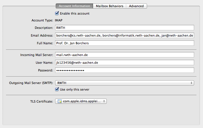 exchange server address for mac mail